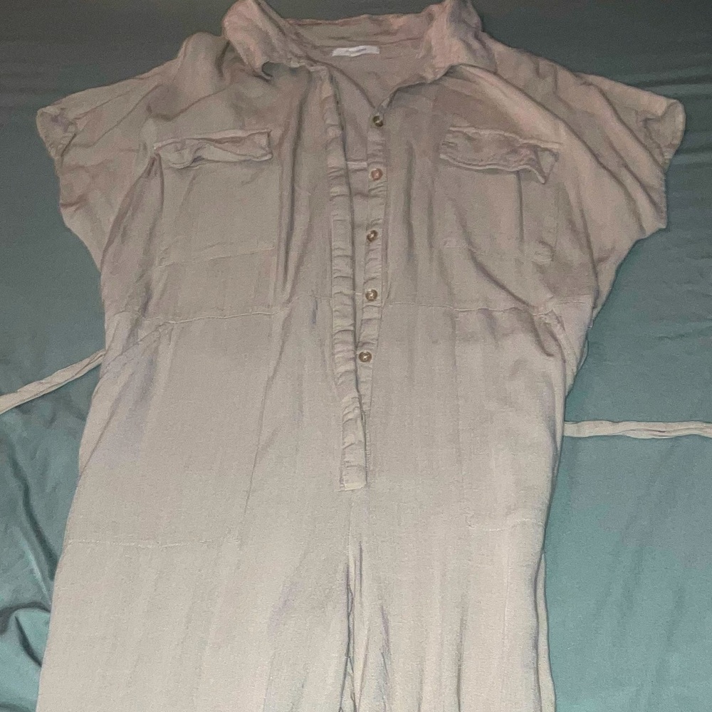 Size XL Tan/Beige Full Length Romper